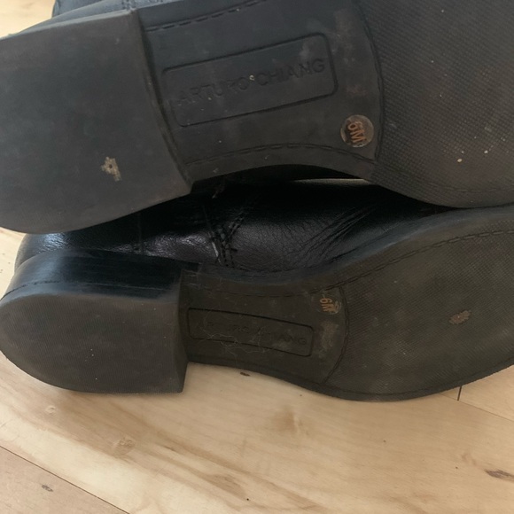 Arturo Chiang Black Riding Boots Size 6 - Picture 6 of 6